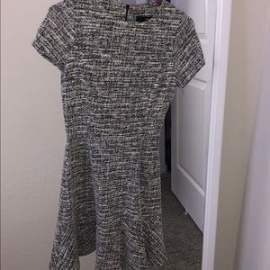 Aqua size S Black/White (tweed) skater dress